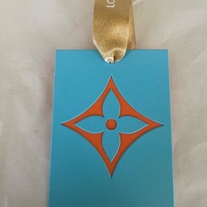 Louis Vuitton Gift Tag turquoise and orange.